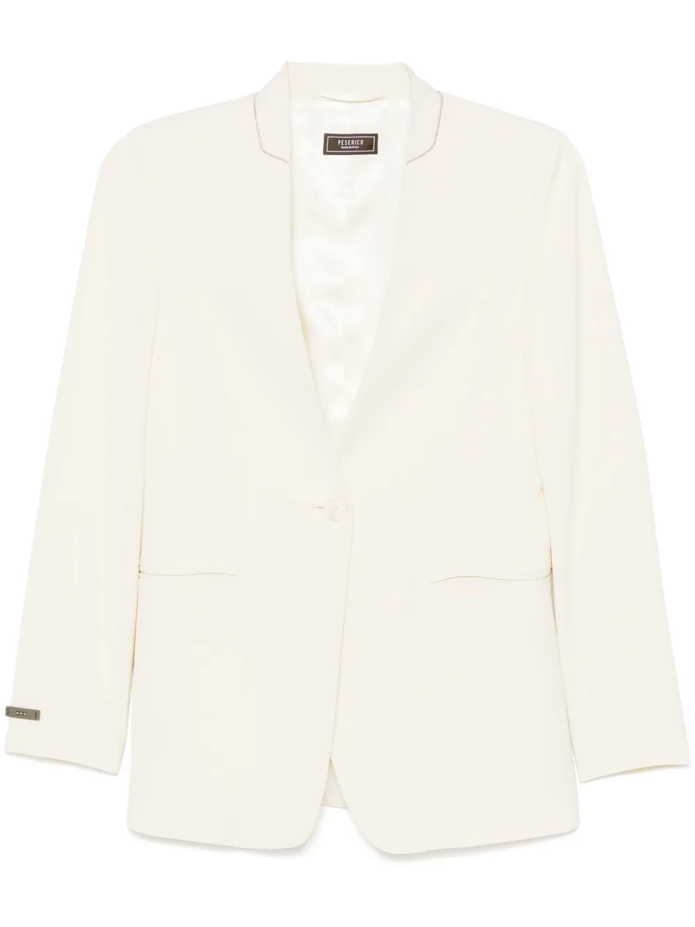 no-collar blazer
