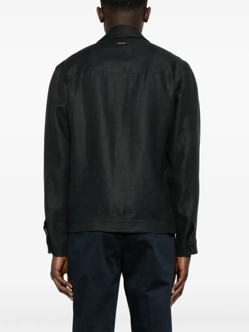 Peserico Linnen gabardine shirtjack Blauw