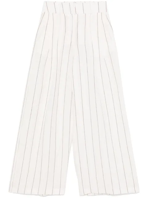 Peserico pinstriped linen palazzo pants 