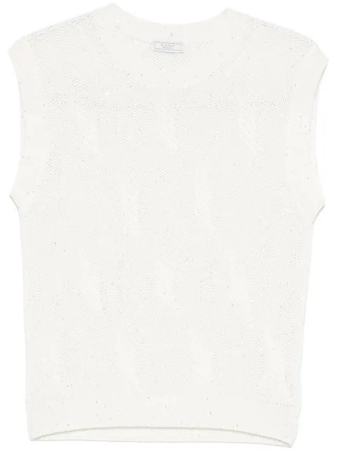 Peserico sequined knitted top