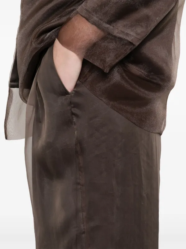 Peserico pleat-detailed Trousers | Brown | FARFETCH JO