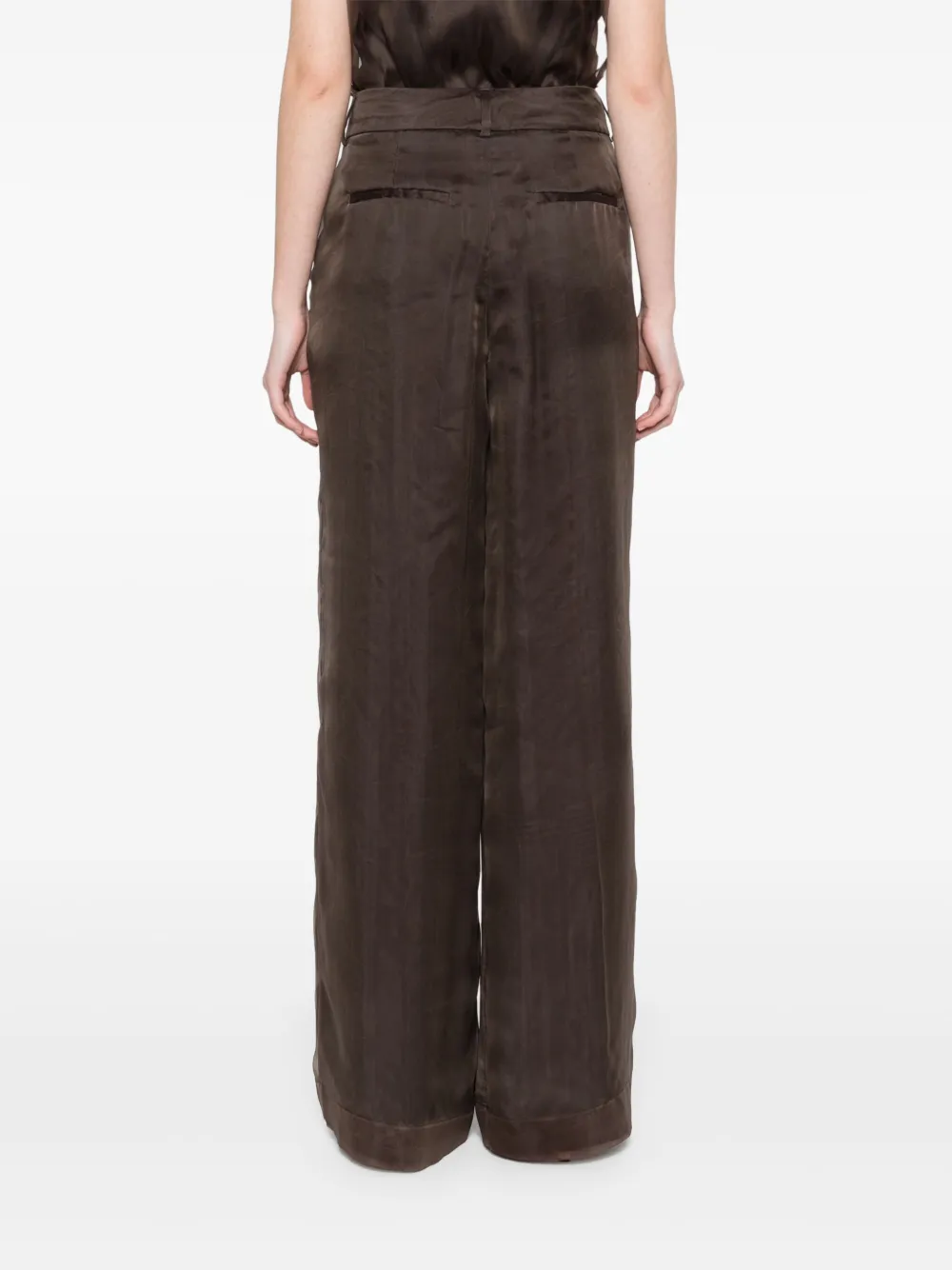 Peserico Broek met geplooid detail Bruin