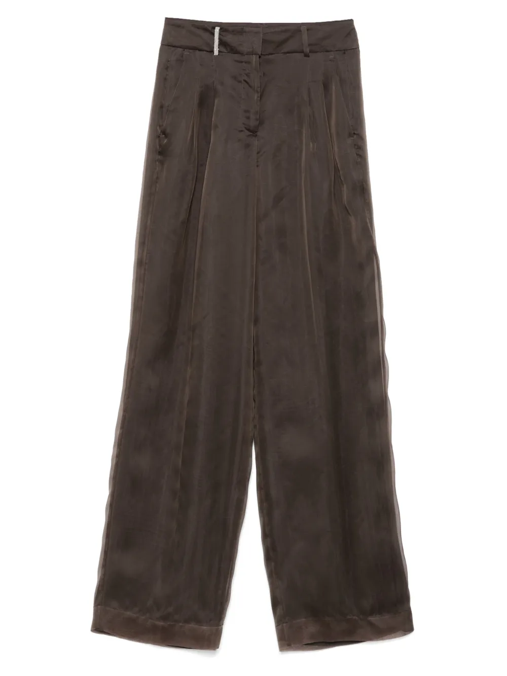 Peserico Broek met geplooid detail Bruin