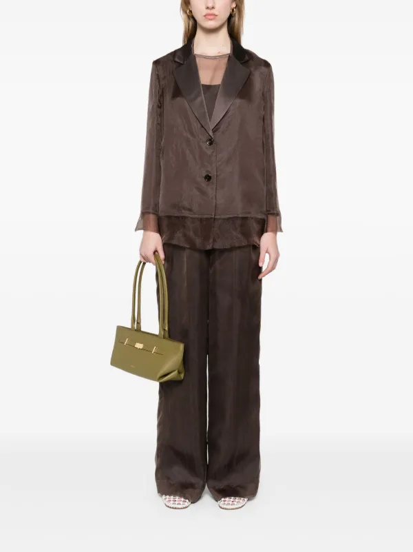 ボトムスその他 PESERICO Women Pants P04718T302481048 Brown Peserico pleat-detailed Trousers | Brown | FARFETCH JO