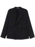 Peserico wool double-breasted blazer - Blue