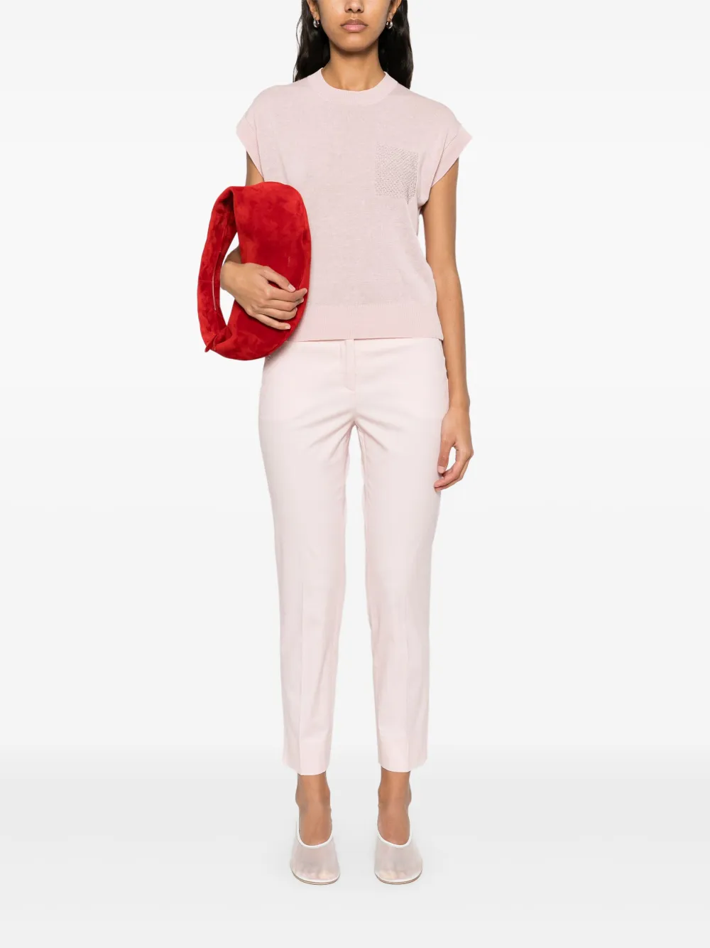 Peserico Twill broek - Roze