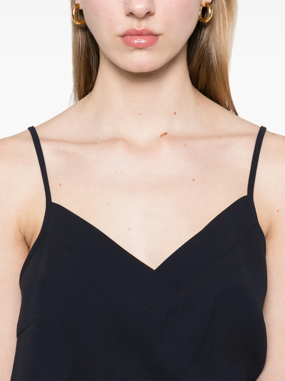 Shop Peserico Crepe Blouse In Blue