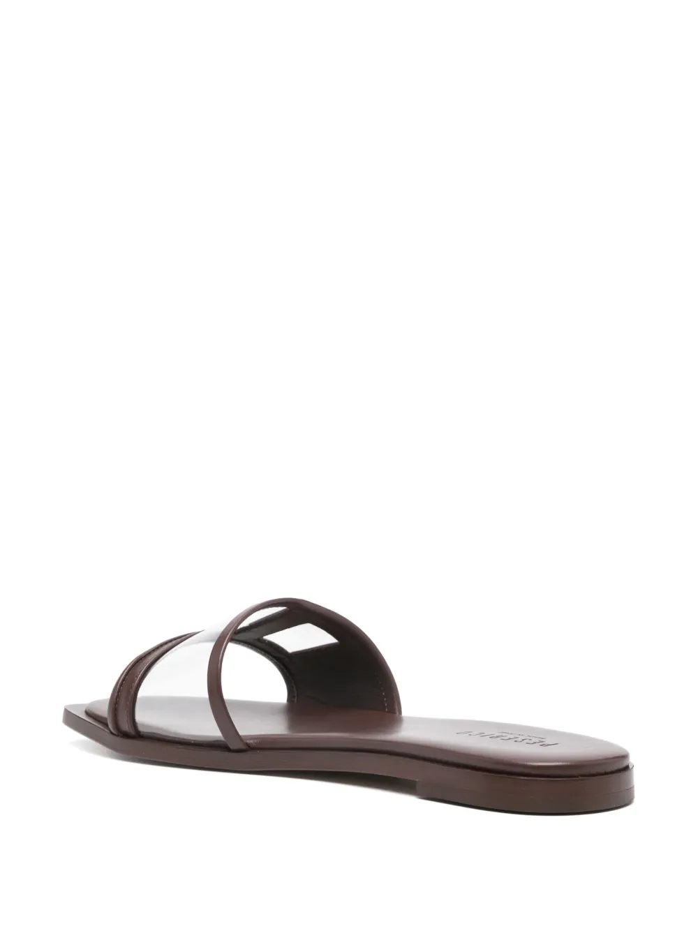 Peserico leather slides Brown