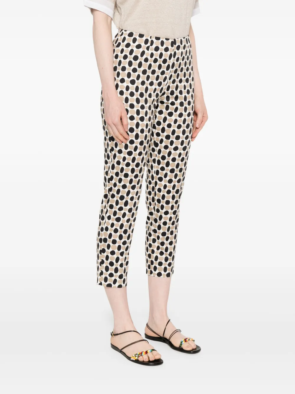 Peserico Broek met patroon Blauw
