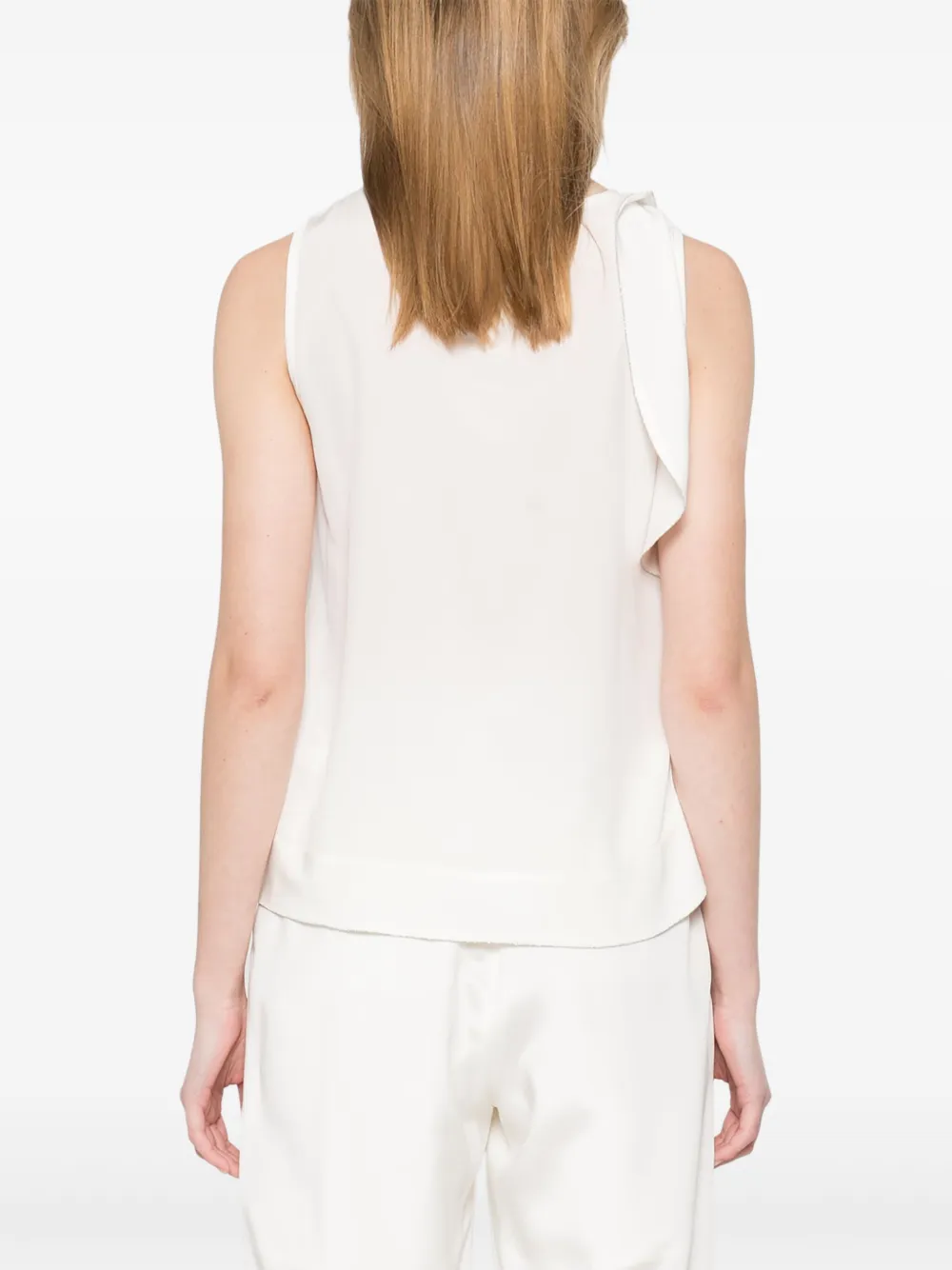 Shop Peserico Ruffle-detail Blouse In White