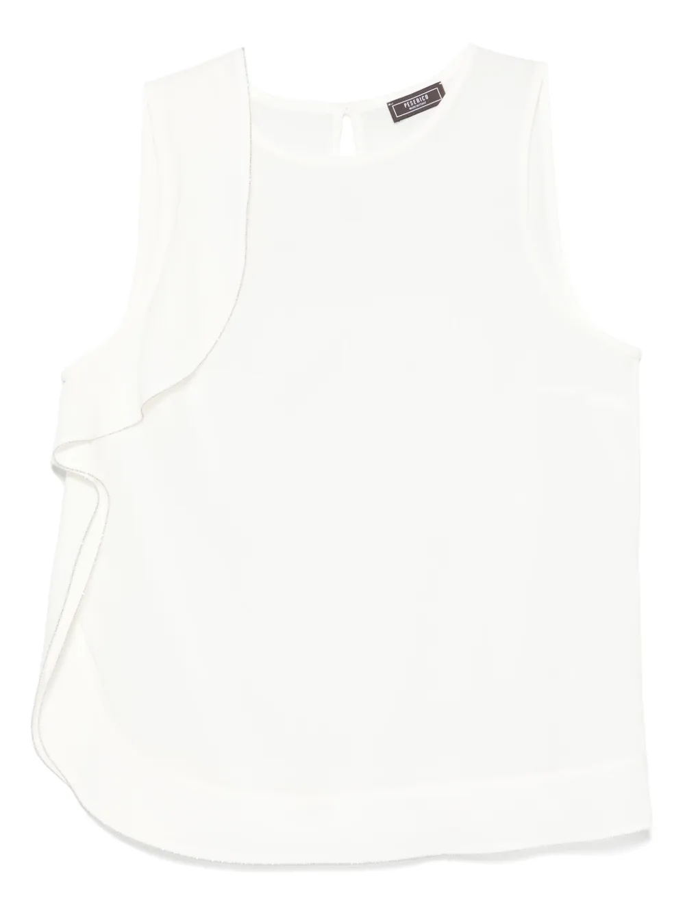 Shop Peserico Ruffle-detail Blouse In White