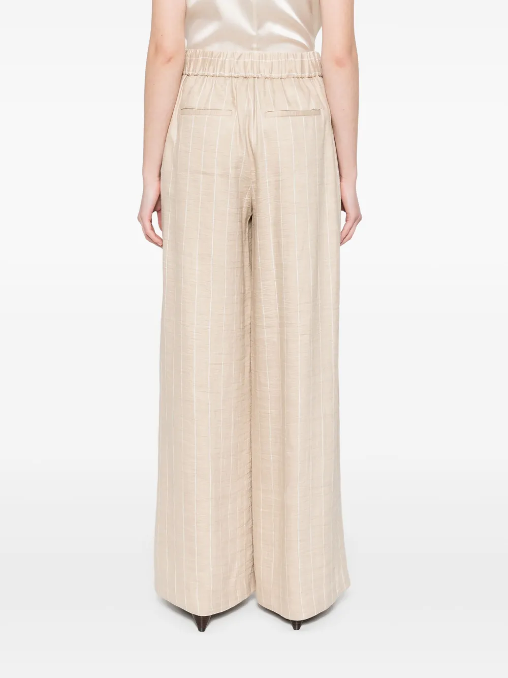 Peserico Gestreepte broek Beige