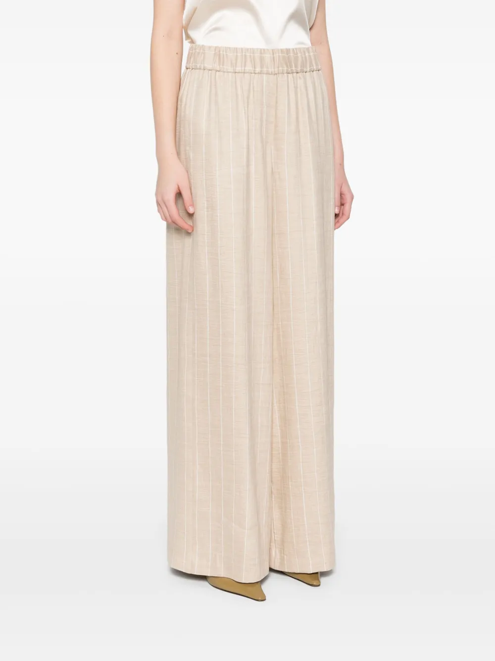 Peserico Gestreepte broek Beige
