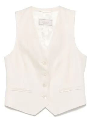 ボトムスその他 Peserico Tailored Linen Gilet With Deep V-Neckline Women's New Arrivals | Peserico US