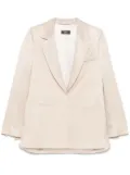 Peserico single-breasted twill blazer - Neutrals