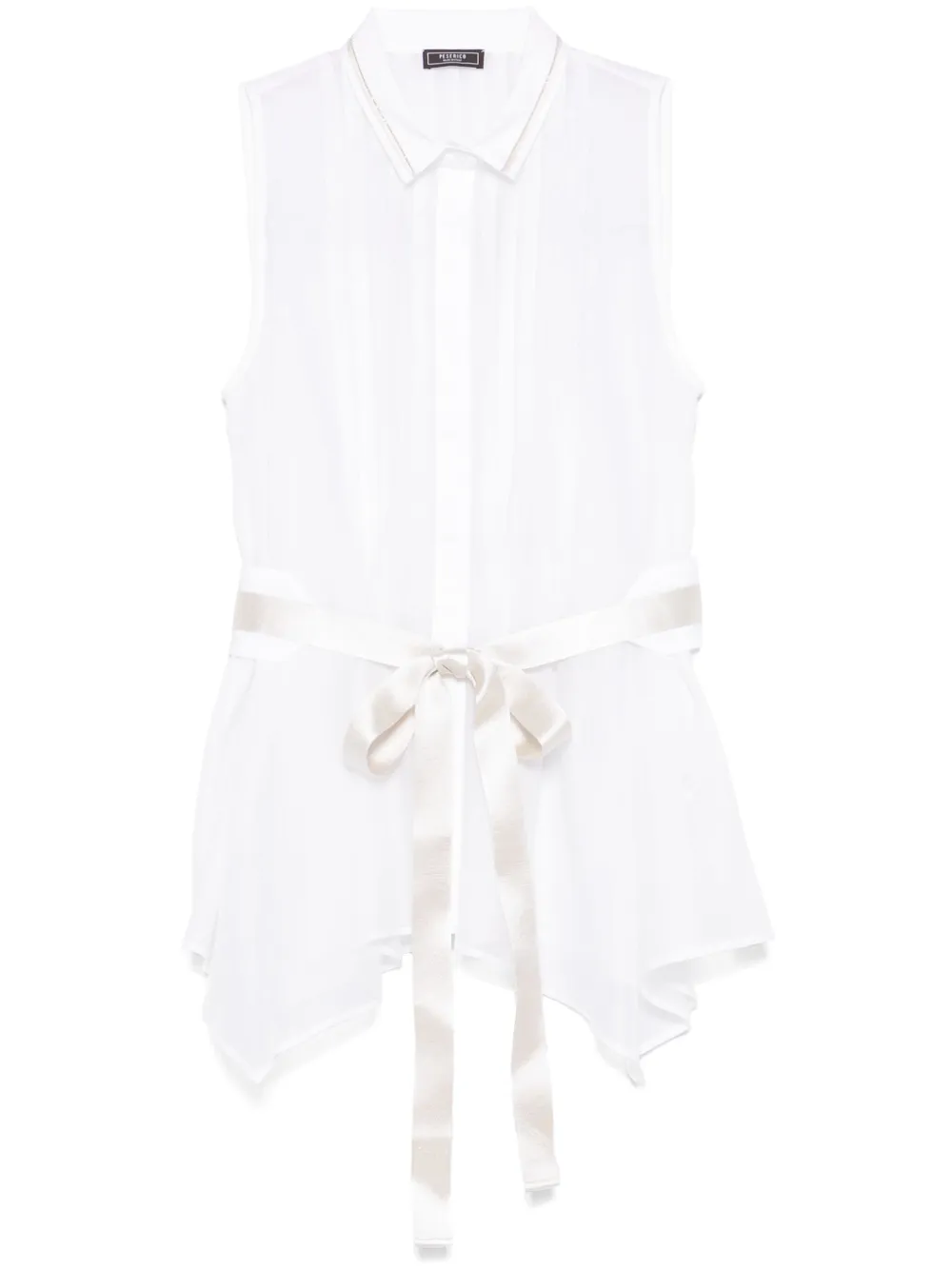 Shop Peserico Punto Luce-detail Shirt In White
