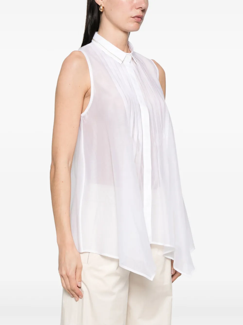 Shop Peserico Punto Luce-detail Shirt In White