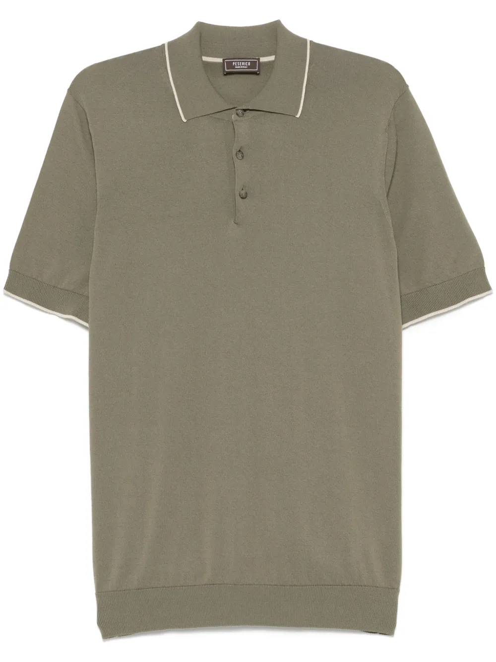 Peserico fine-knit polo shirt | Green | Image 1