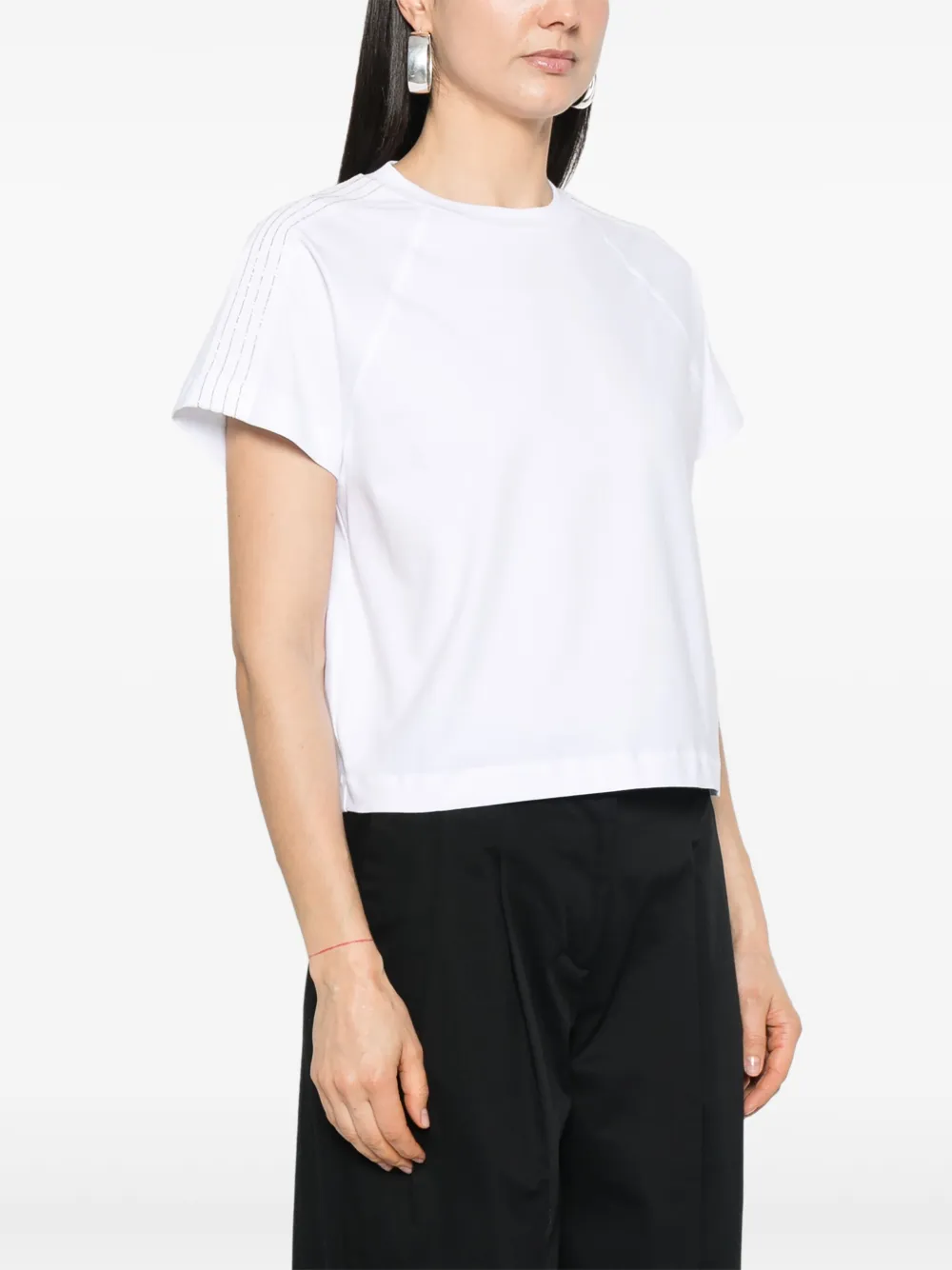 Peserico T-shirt met bal- en kettingdetail Wit