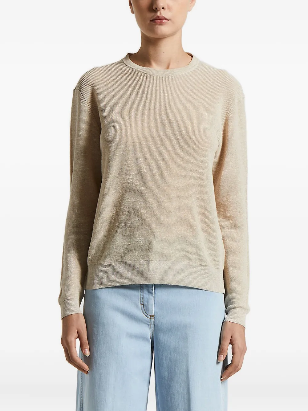 Peserico ribbed open-back sweater | Neutrals | Image 1