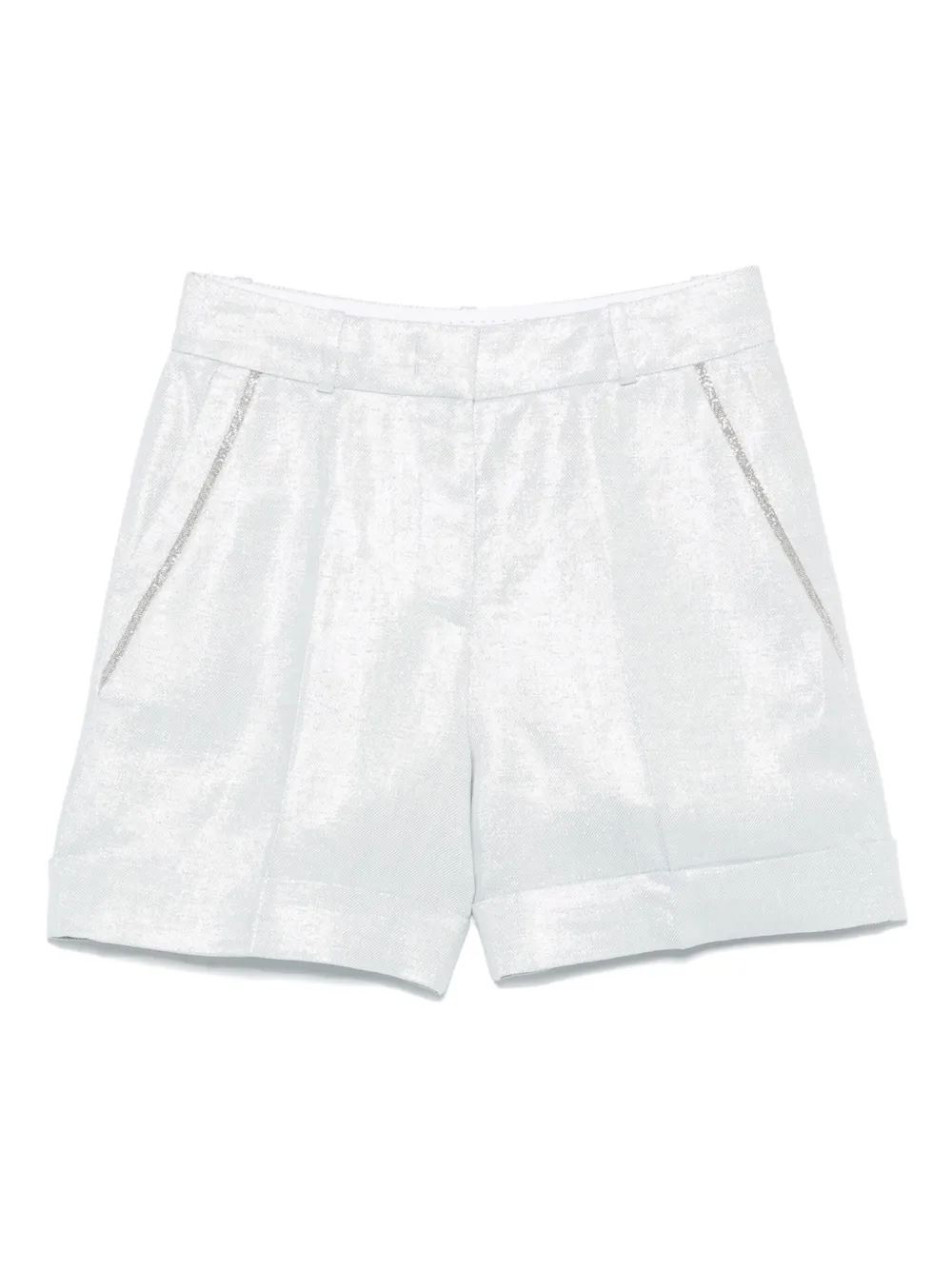 Peserico metallic-effect shorts | Blue | Image 1