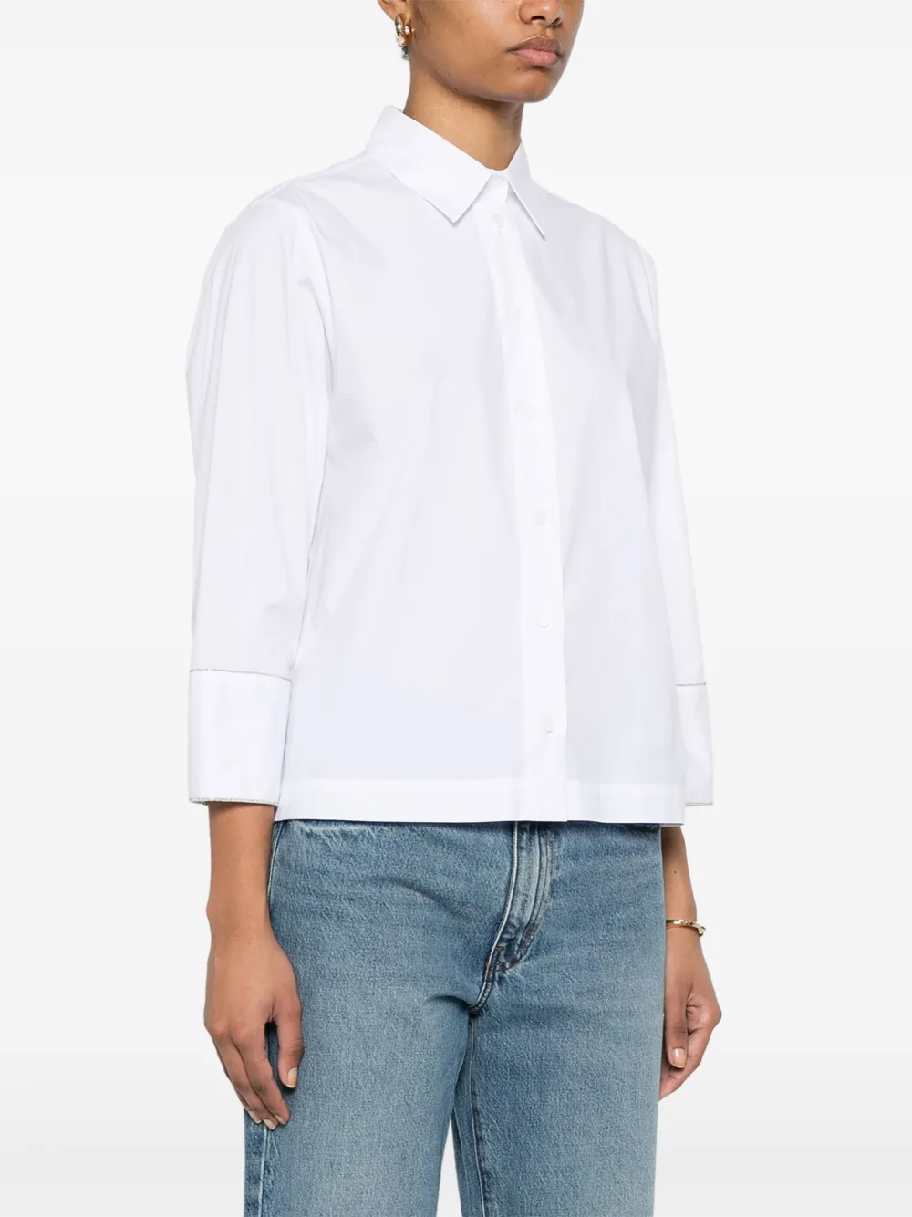 Peserico Popeline blouse Wit
