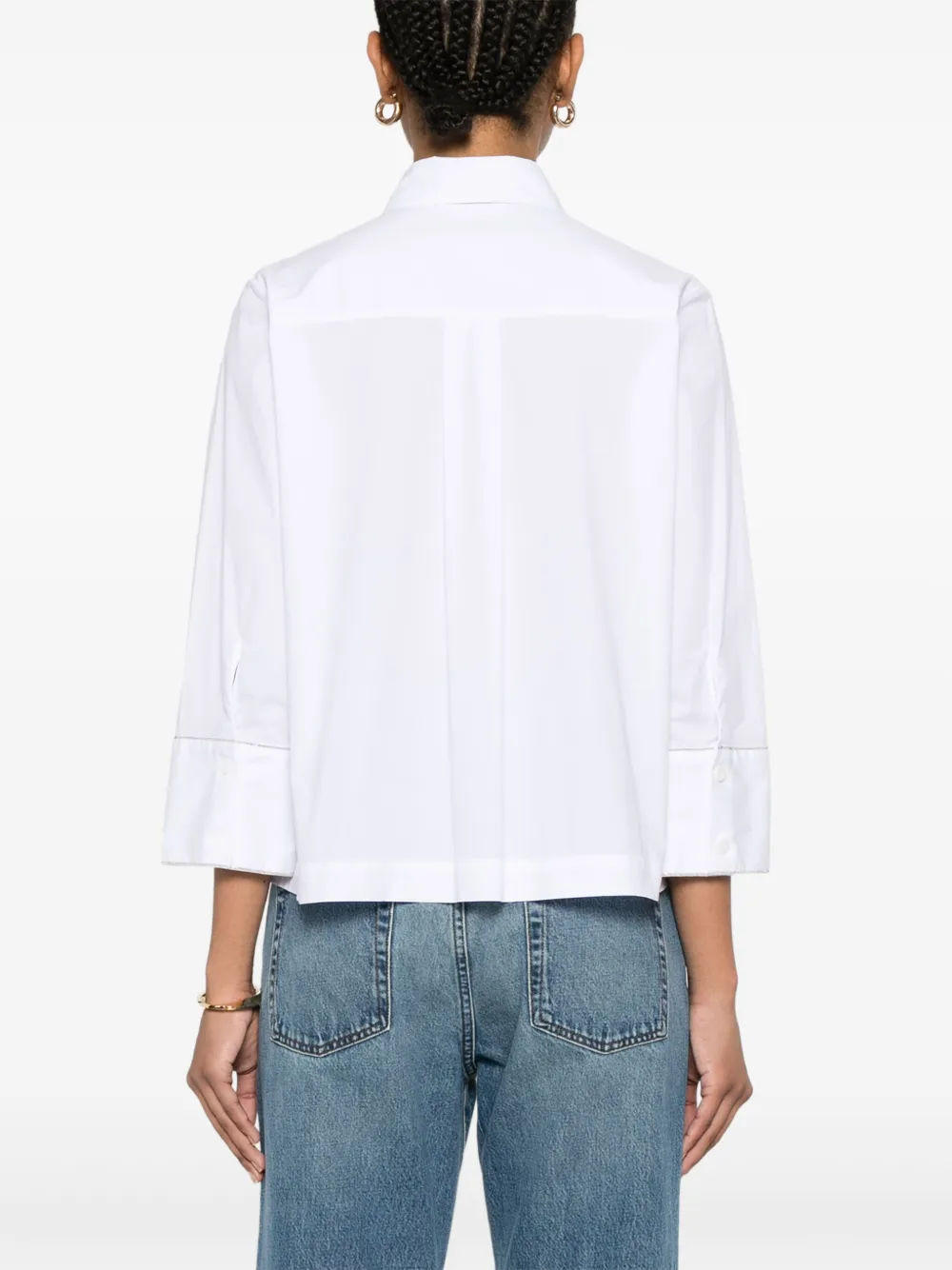 Peserico Popeline blouse Wit
