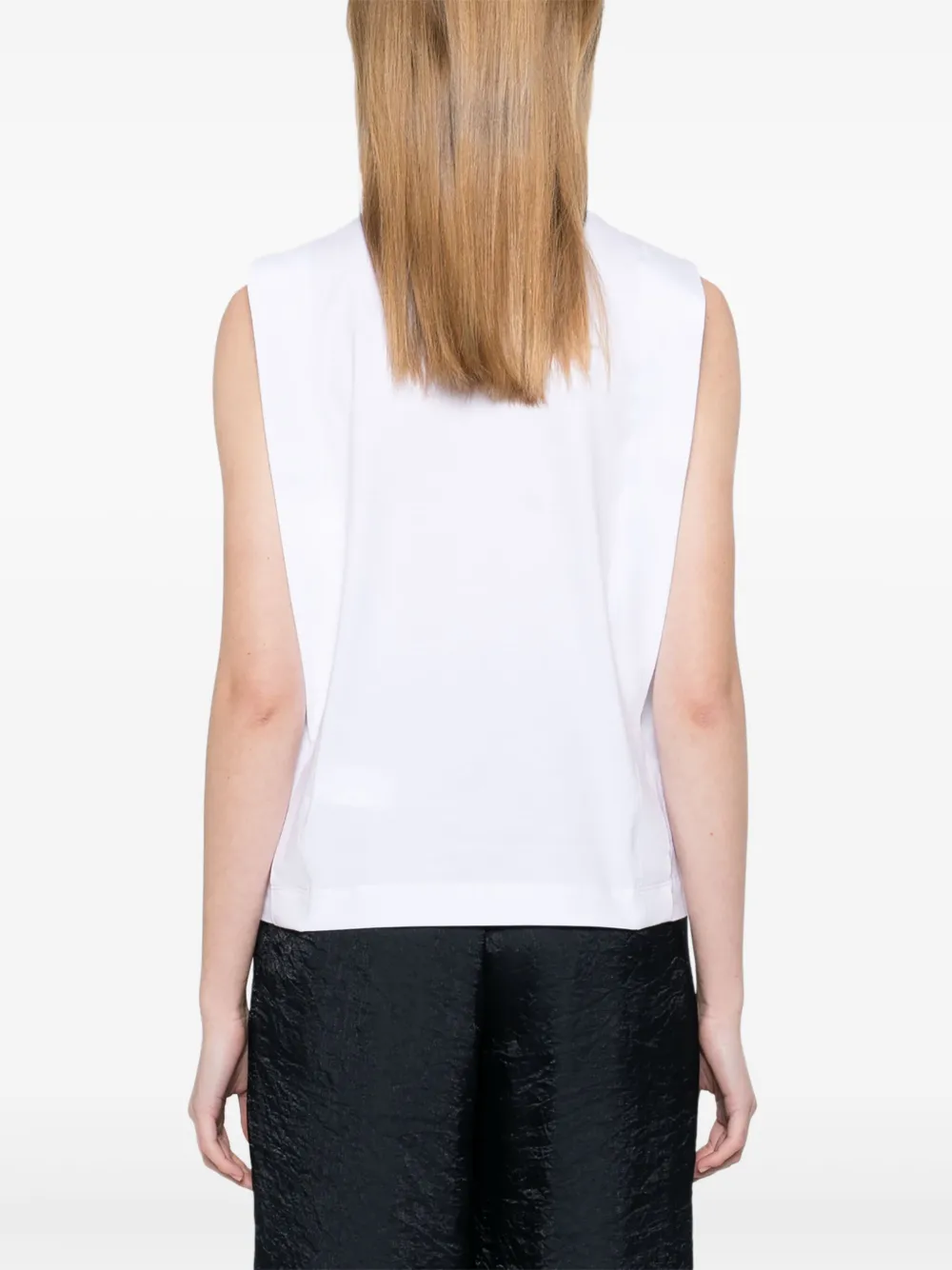 Shop Peserico Panelled Top In White