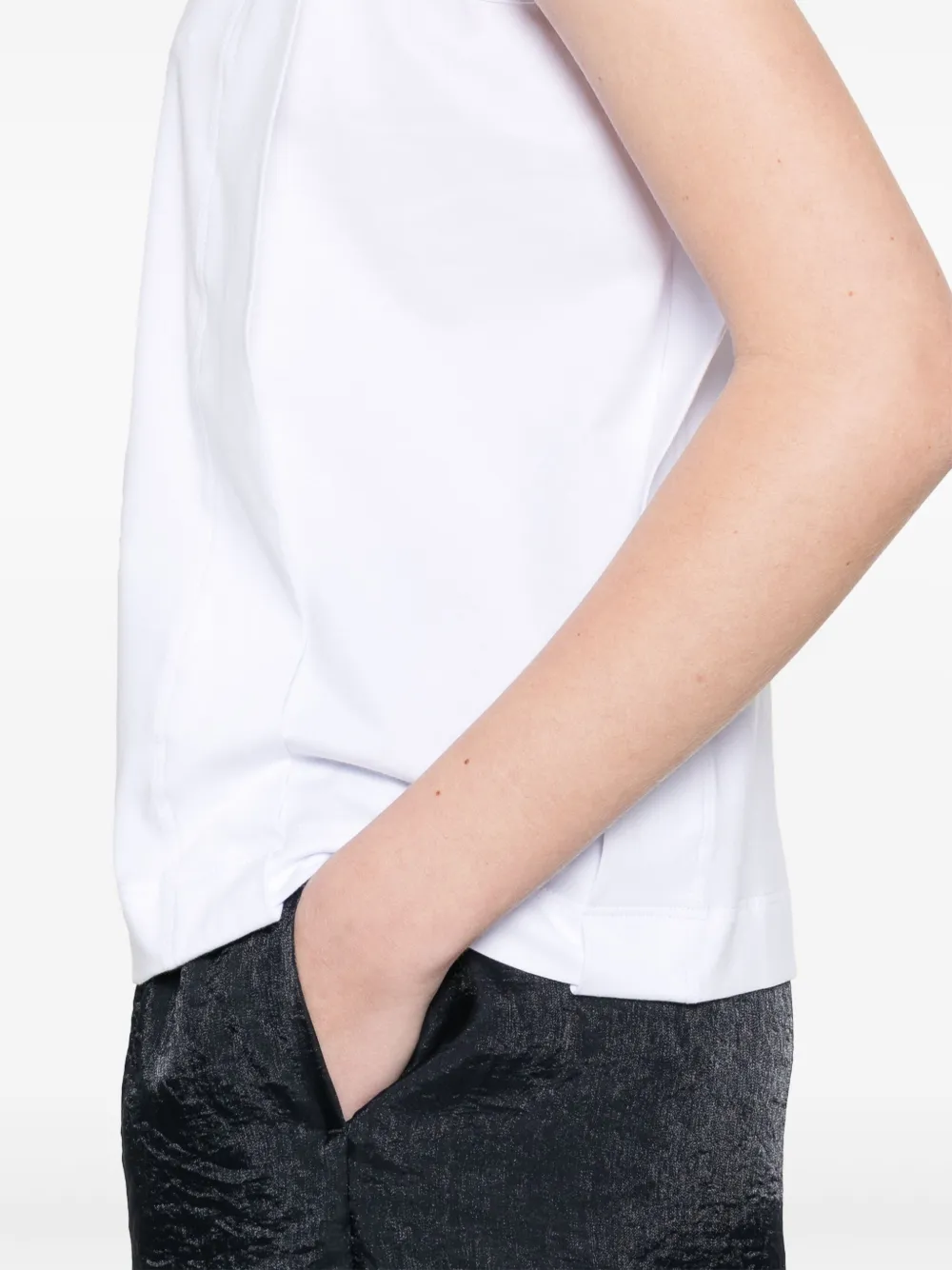 Shop Peserico Panelled Top In White