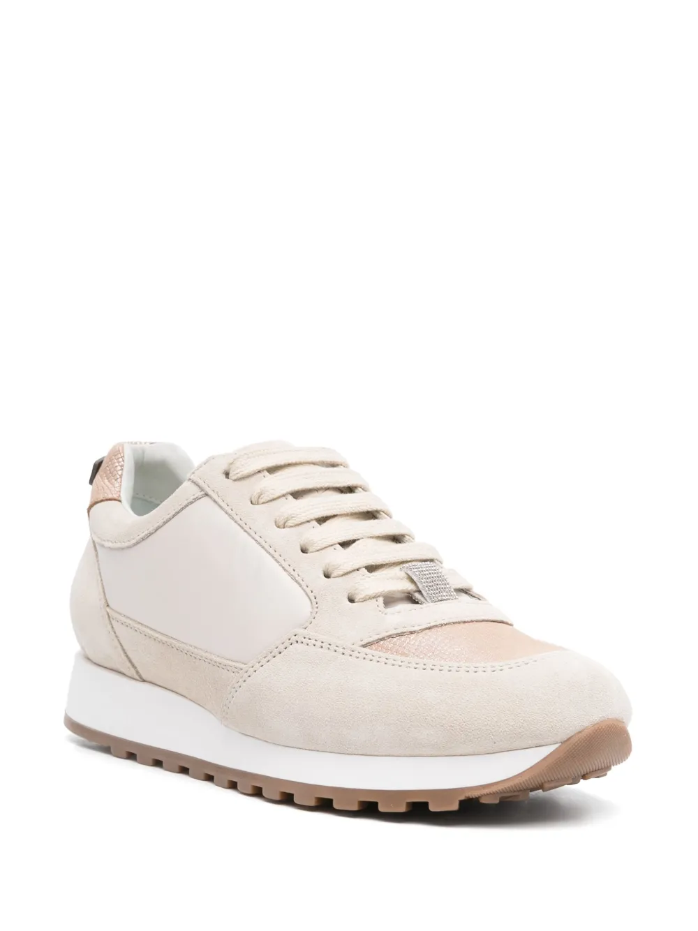 Peserico panelled sneakers Neutrals