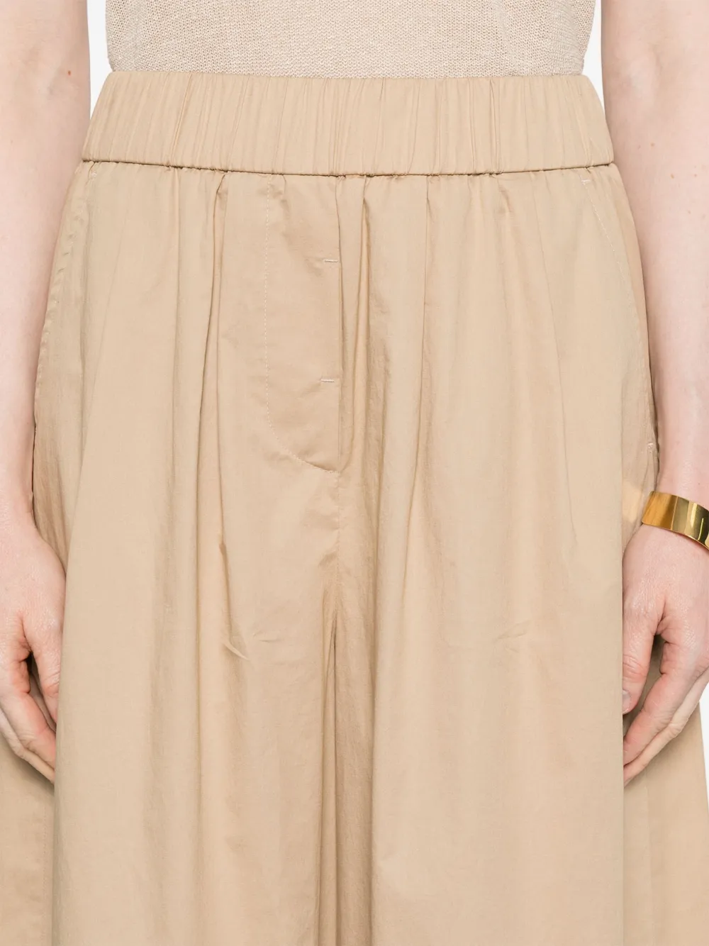 Peserico Broek met wijde pijpen Beige