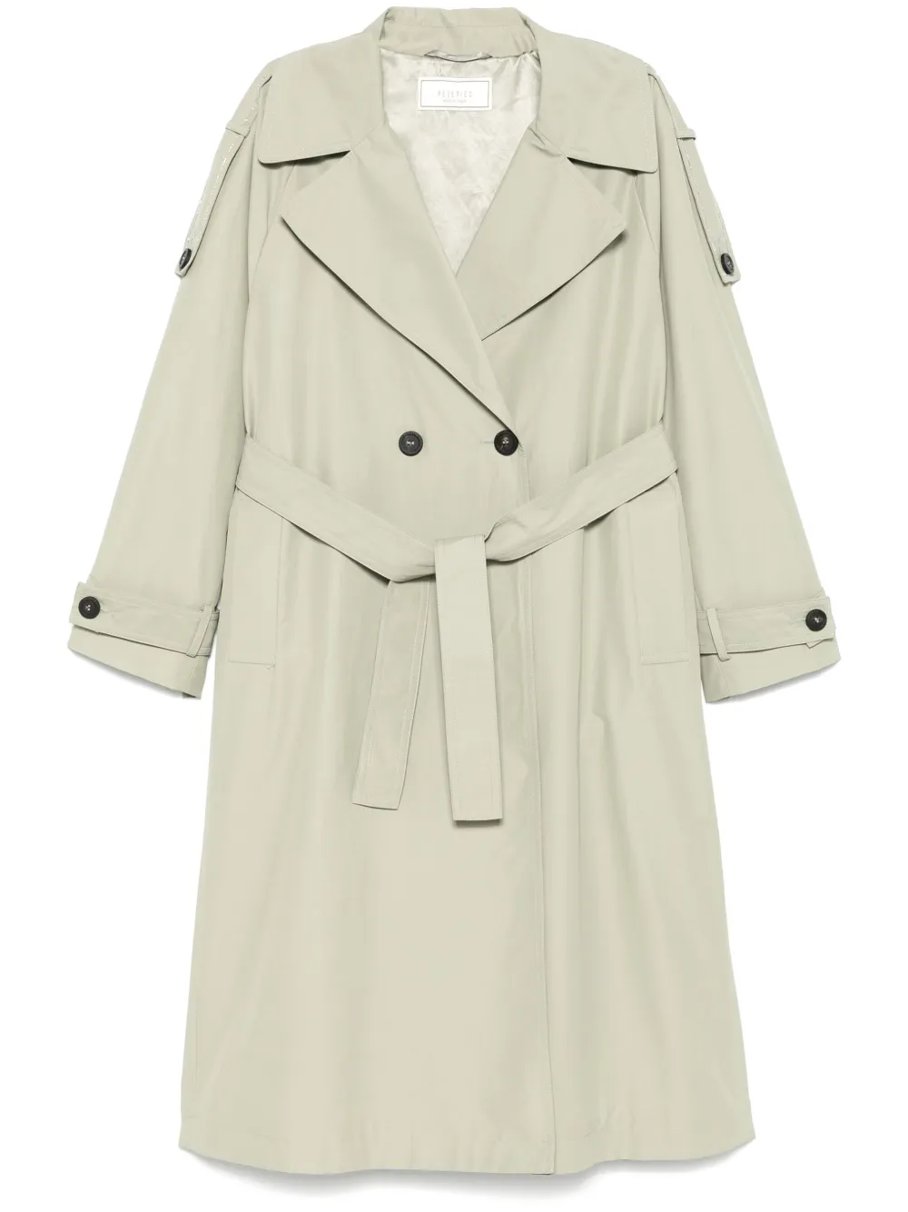 Peserico bead-detail trench coat | Green | Image 1