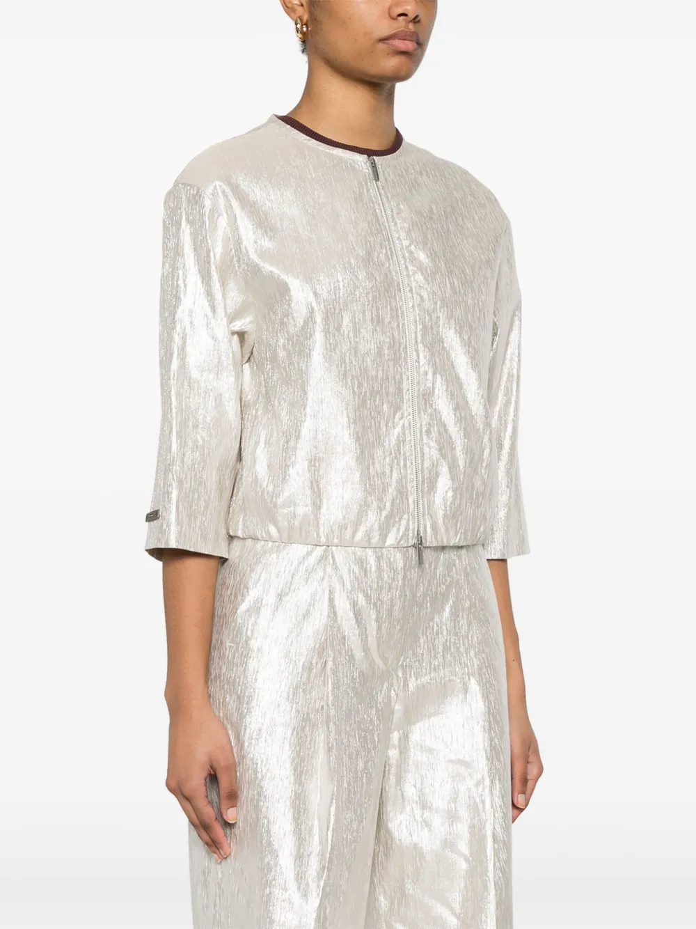 PESERICO METALLIC-EFFECT JACKET