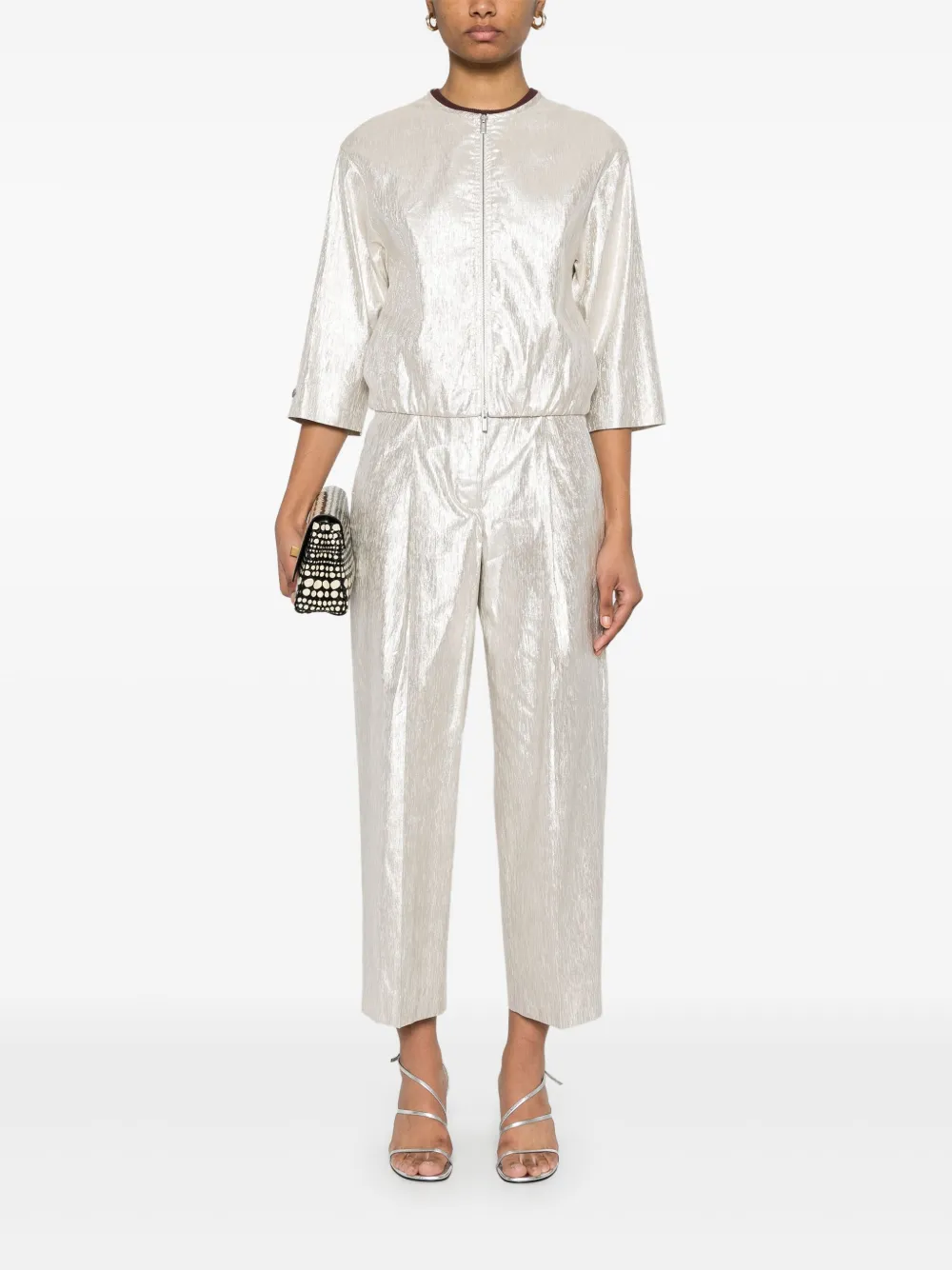 PESERICO METALLIC-EFFECT JACKET
