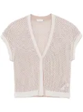 Peserico open-knit cardigan - Neutrals