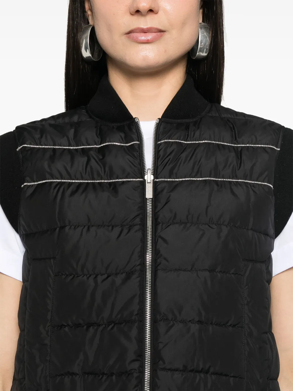 Shop Peserico Sleeveless Down Gilet In Black