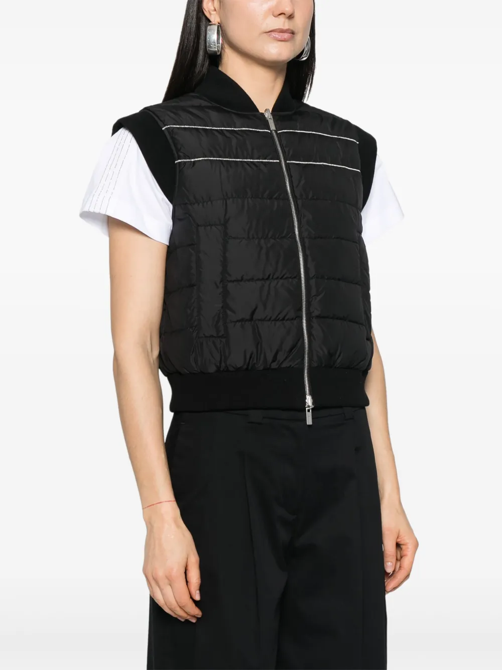 Shop Peserico Sleeveless Down Gilet In Black