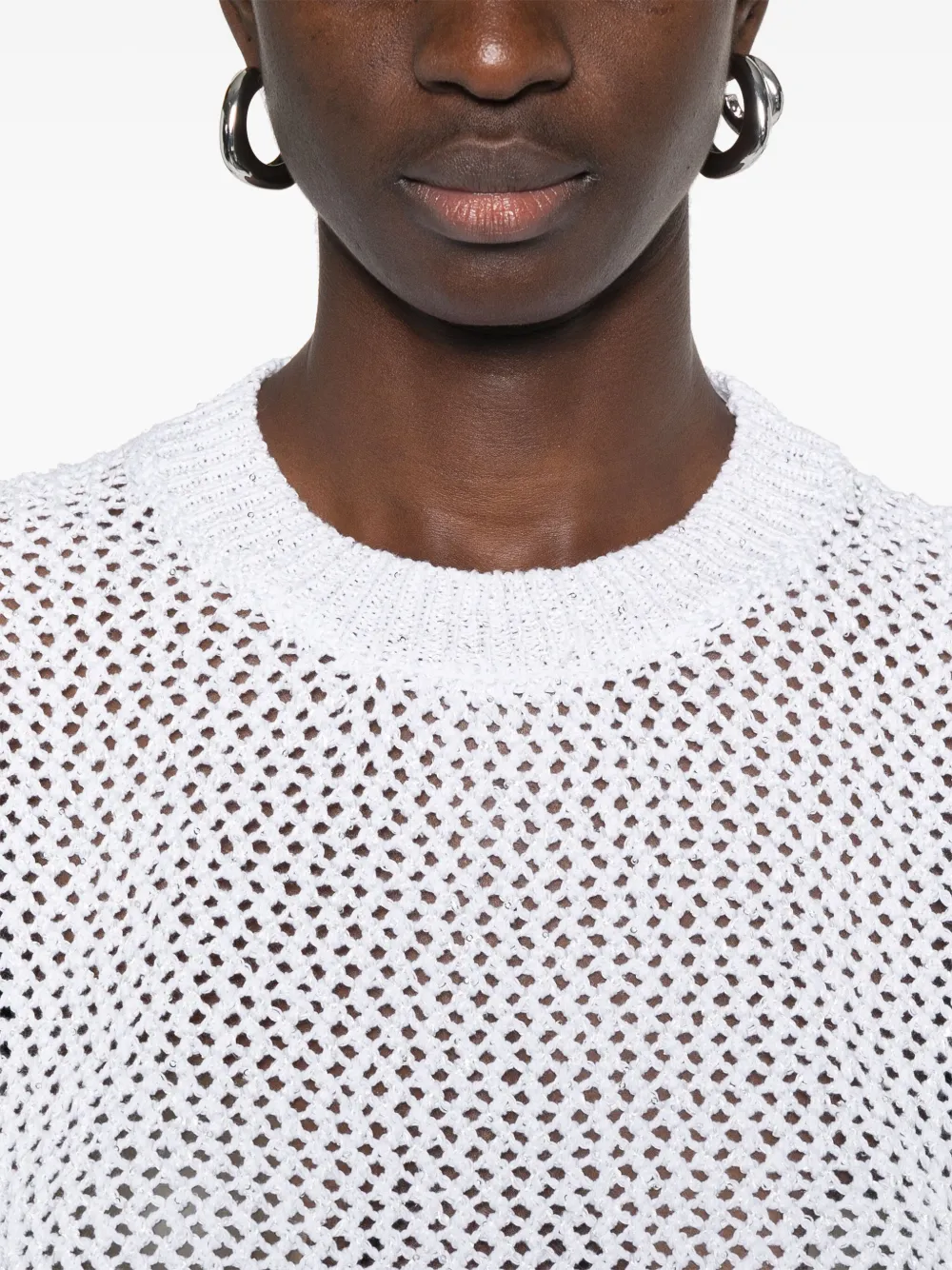 sequin-embellished T-shirt