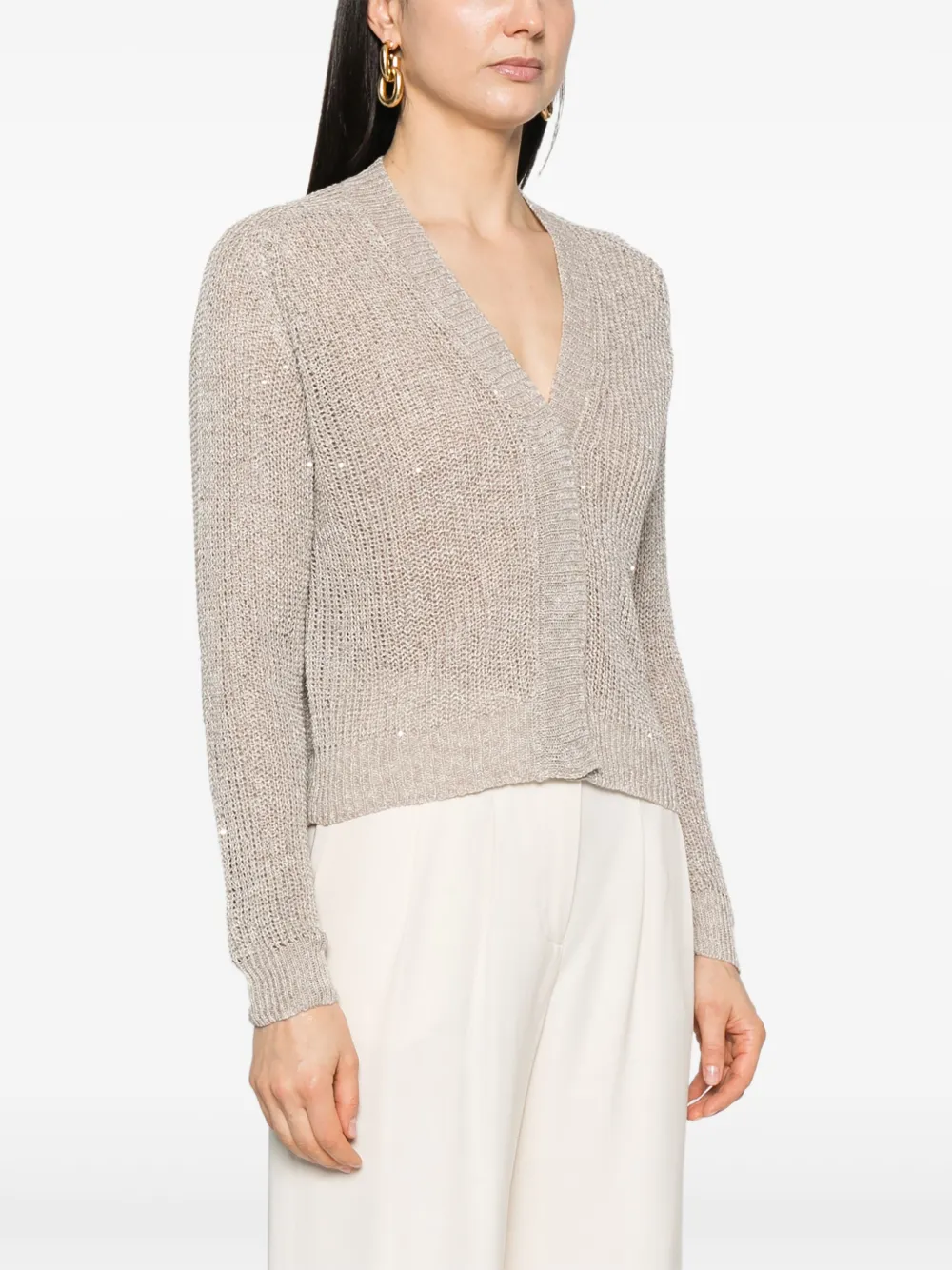 Peserico Cardigan con paillettes | Maglioni | Image 3