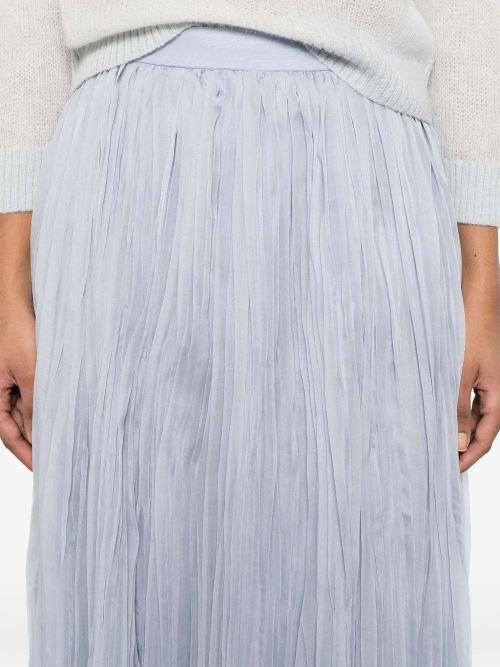 Peserico Plissé midi-rok Blauw