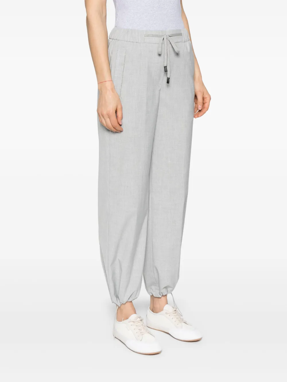 Peserico Straight plooibroek Grijs