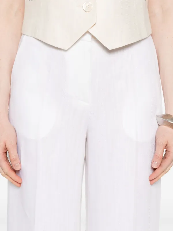 パンツ PESERICO Women Straight Pants P04572Z01972 002 WHITE Peserico straight-leg Trousers | White | FARFETCH