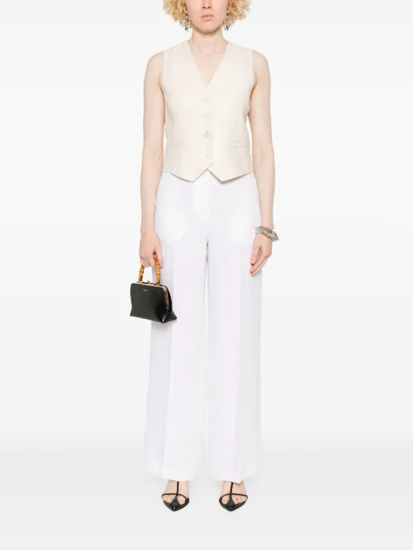 パンツ PESERICO Women Straight Pants P04572Z01972 002 WHITE Peserico straight-leg Trousers | White | FARFETCH