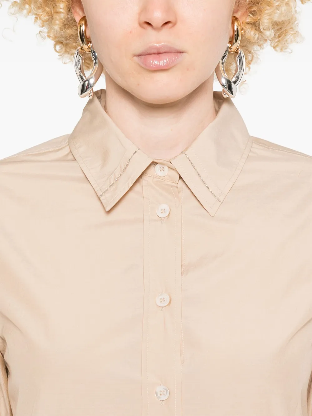 Peserico Midi-blousejurk Beige