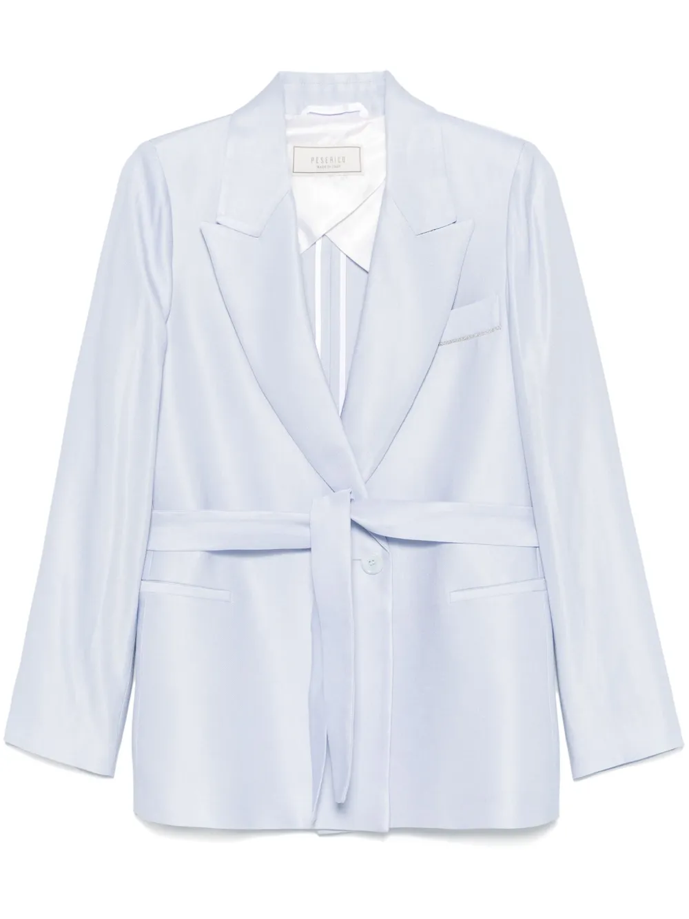 Peserico blazer estilo con cinturón | azul | Image 1
