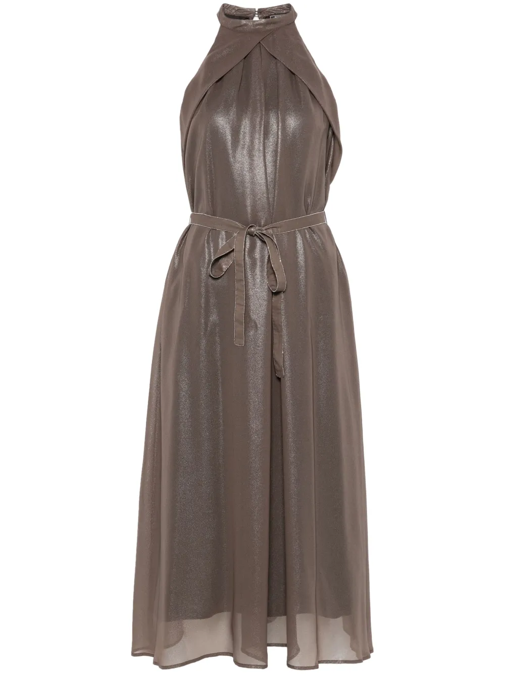 PESERICO LAMÉ MIDI DRESS
