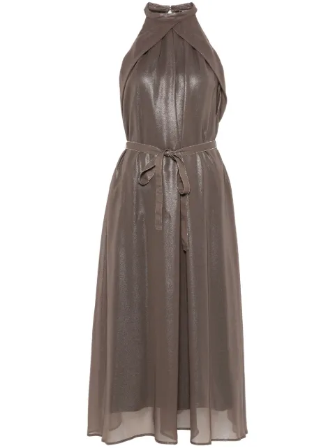 Peserico lamé midi dress E02484A02366 - 0
