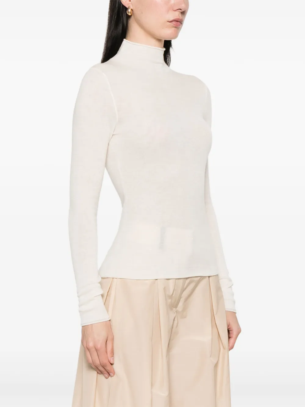 Peserico T-shirt met pailletten Wit