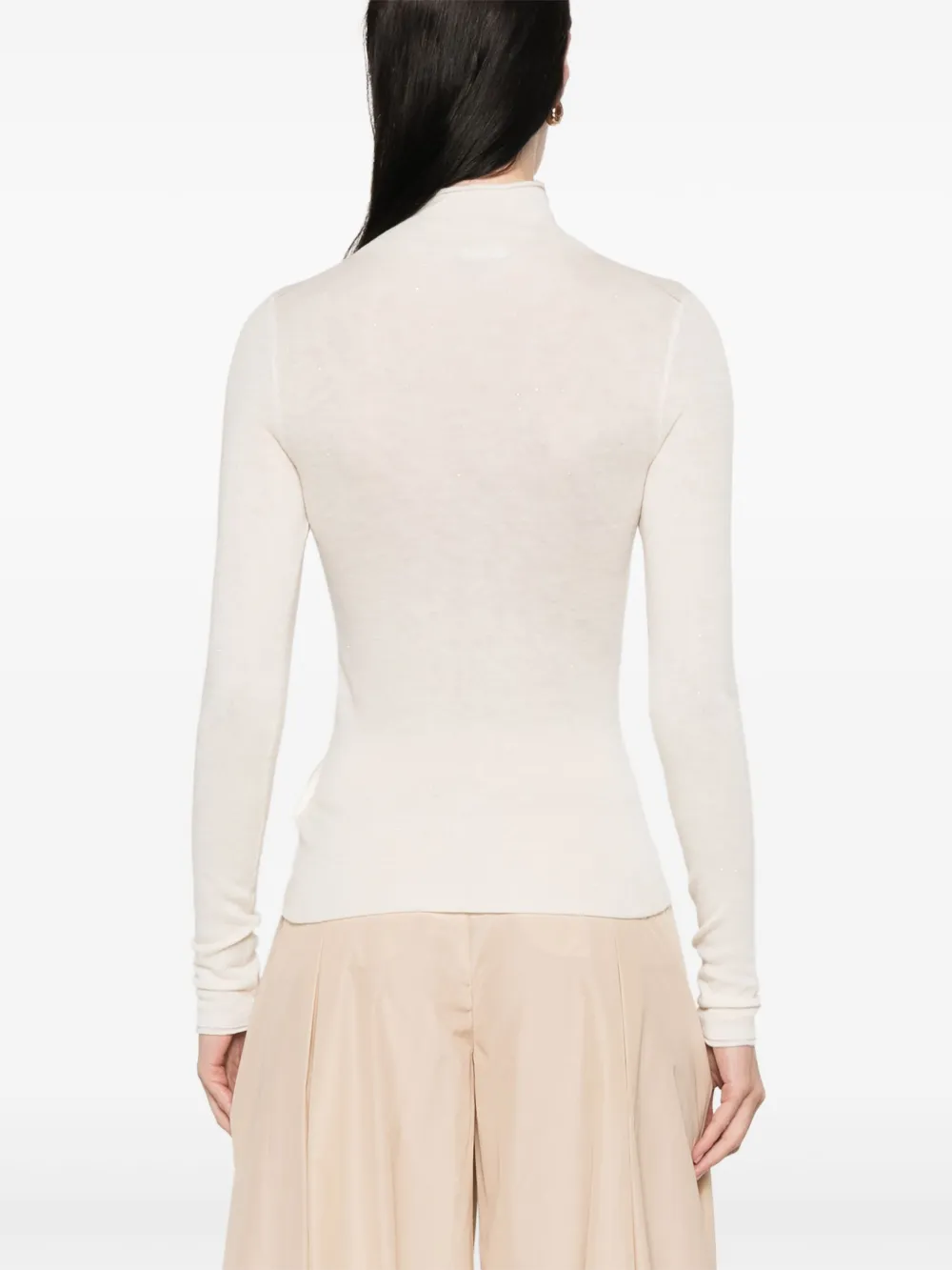 Peserico T-shirt met pailletten Wit