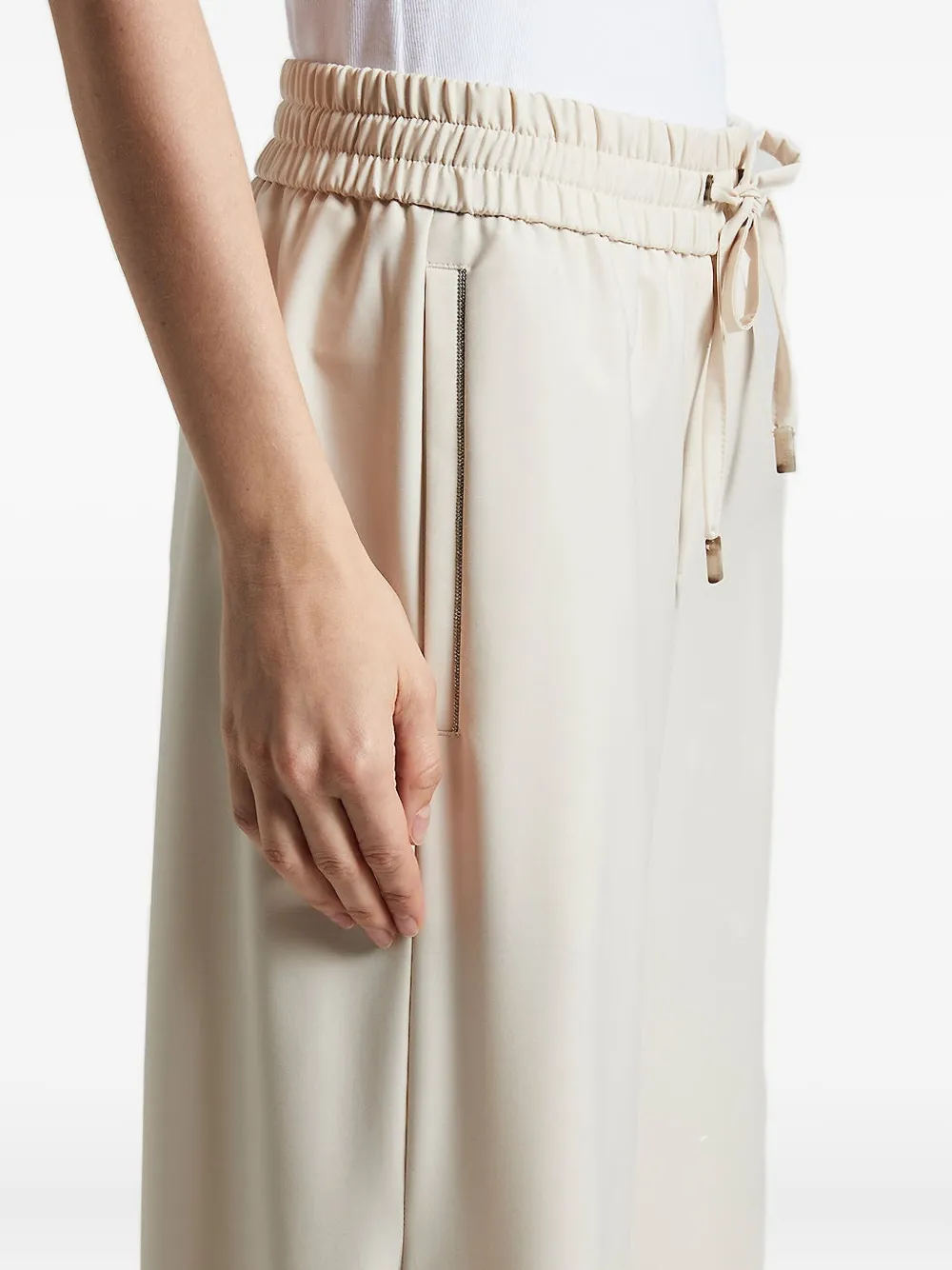 Peserico Drawstring Trousers In Neutral